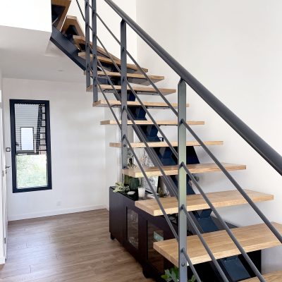 Escaliers et garde corps métal et bois sur mesure