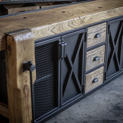 ETABLI 4 PORTES - Metal et bois copie