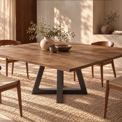 TABLE CARREE A RALLONGES - Mise en situation