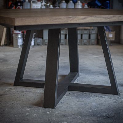 TABLE CARREE A RALLONGES - Pied Tulipe copie