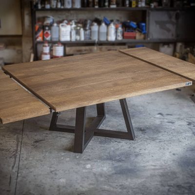 TABLE CARREE A RALLONGES - Sur mesure copie