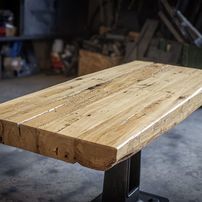 TABLE EN VIEILLE POUTRES - Sur mesure copie